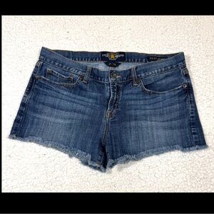 Lucky Brand Riley Short Jean shorts Women's size 10/30 Blue Festival Western